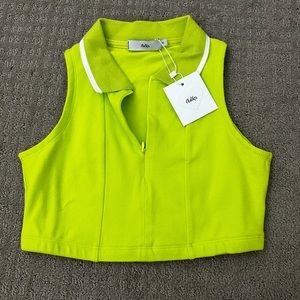 BNWT Adika Green Sleeveless Polo Tank Top Size Small